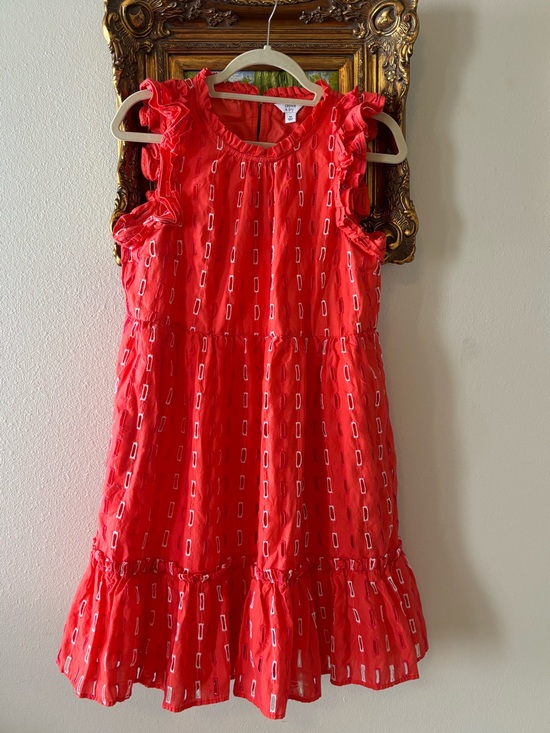 crown & ivy Dresses & Skirts - crown & ivy Coral/Orange Ruffle Sleeve Dress